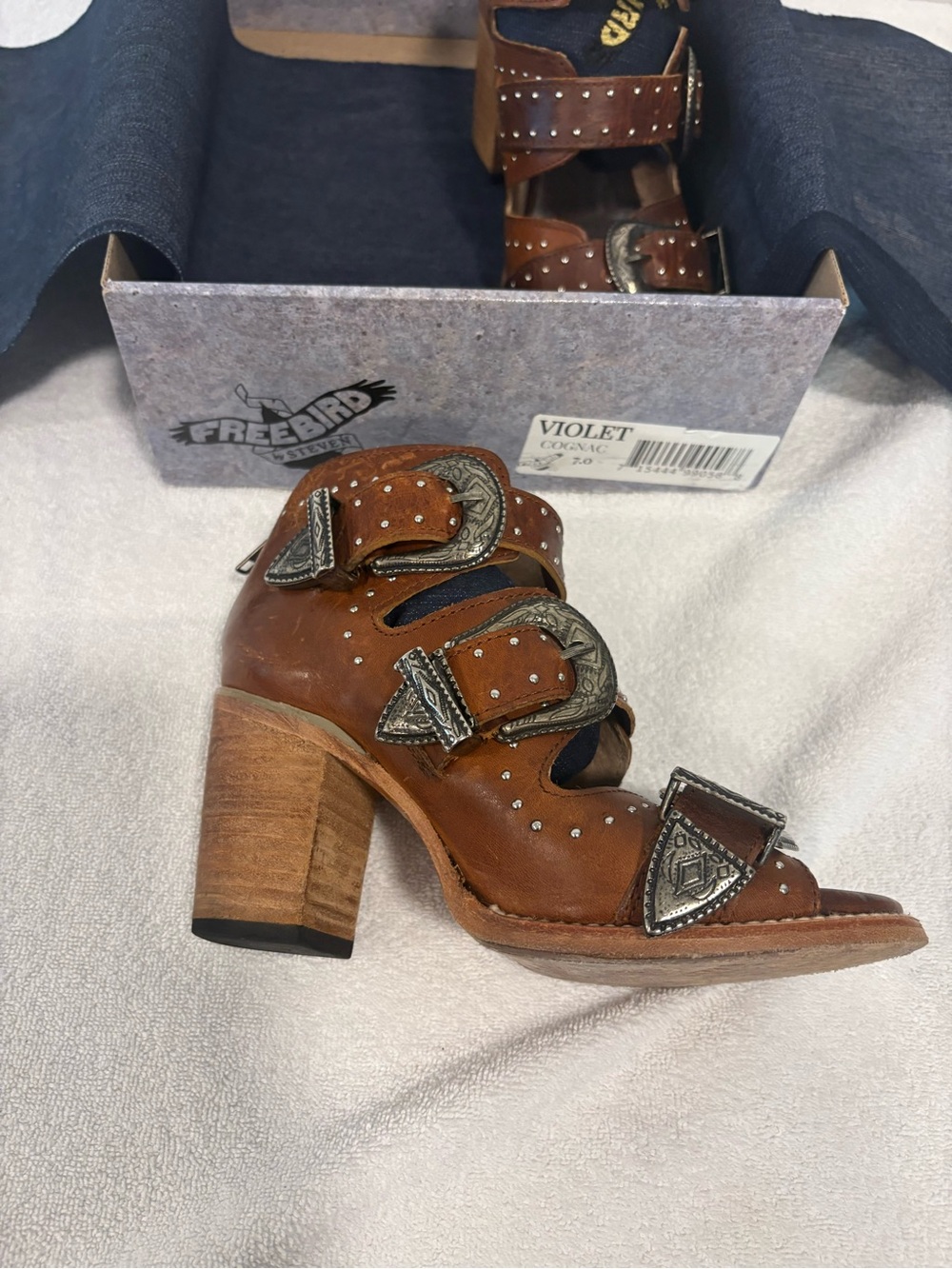Freebird by Steven Brown Studded Leather Ankle Booties - Picture 3 of 5